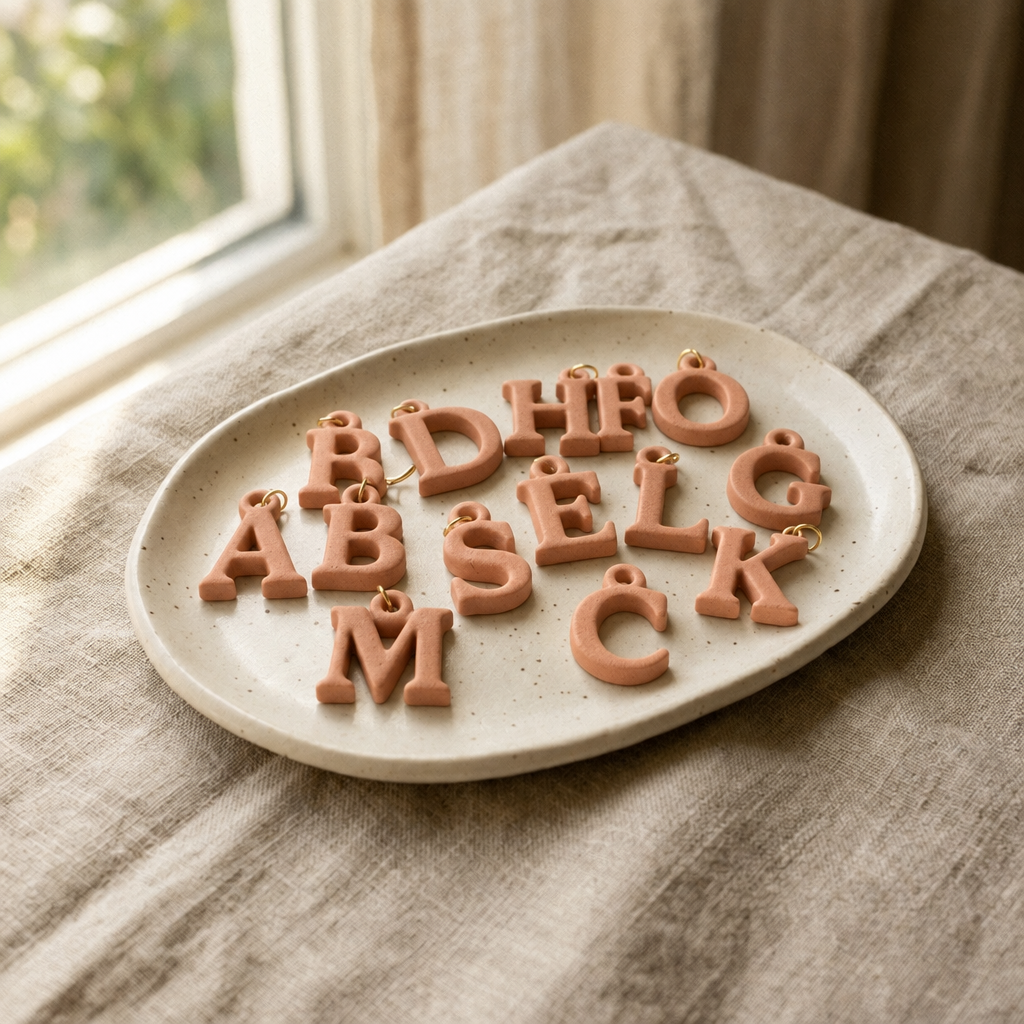 Initial Here in Terracotta