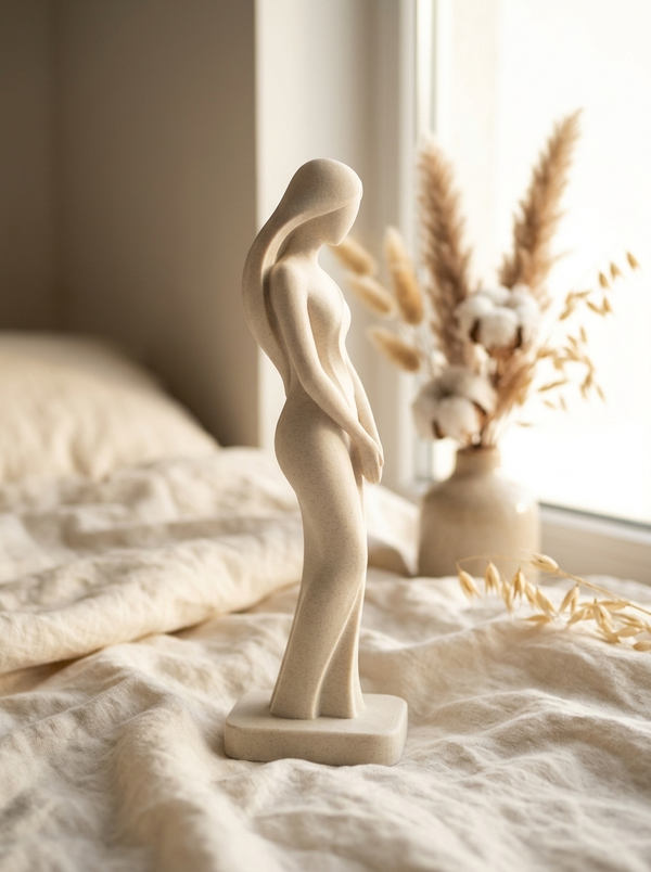 Lady in Waiting on linen, side view