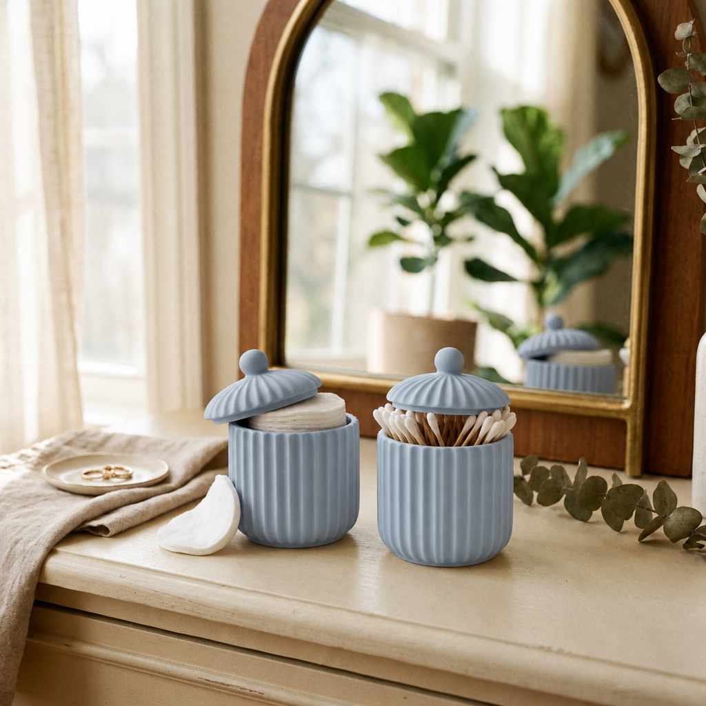 Powder Room in Dusty blue