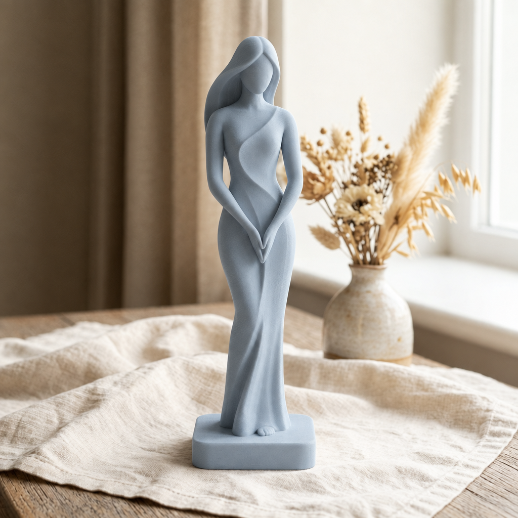 Lady in Waiting in Dusty blue